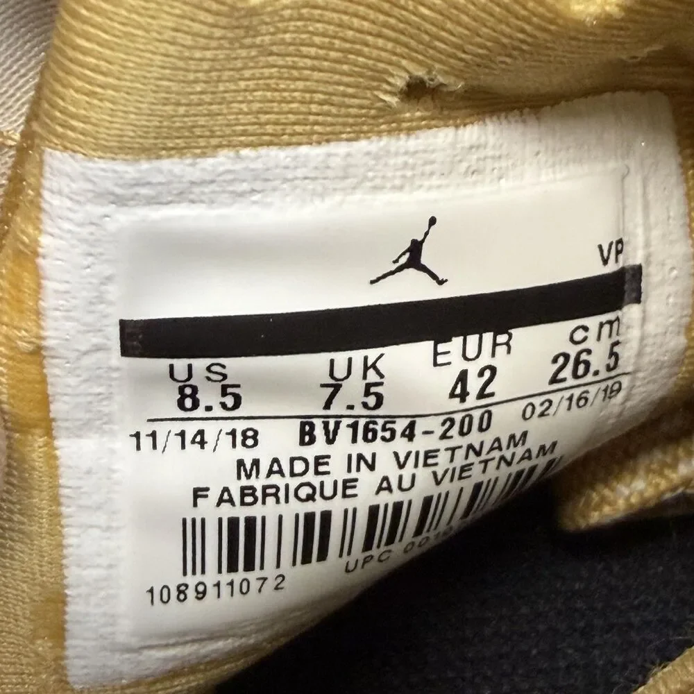 Jordan Proto-React Shoes Mens Size 8.5 Beige Basketball Sneakers BV1654-200